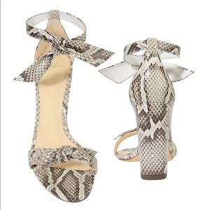 Alexandre Birman Clarita Snakeskin Sandals 38.5